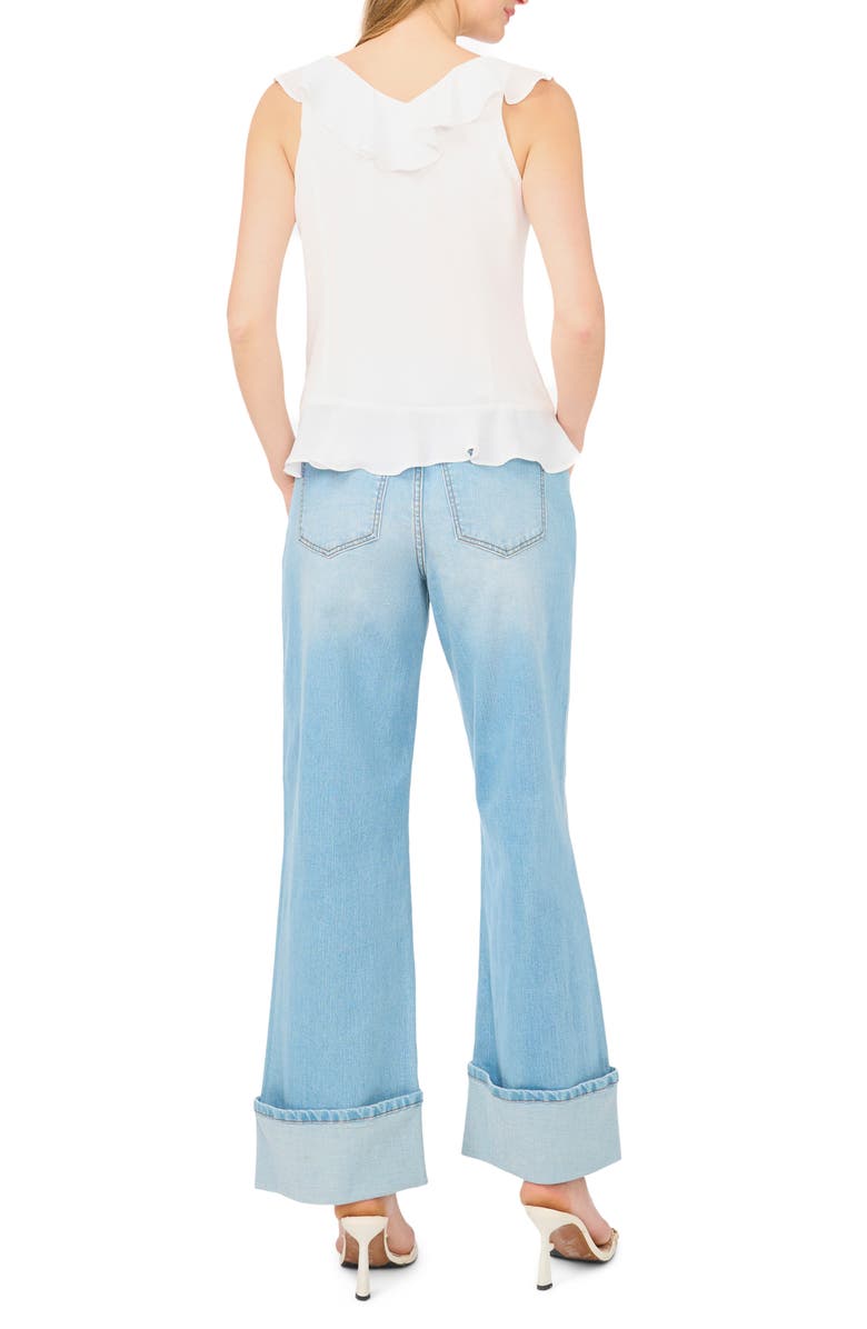 1.STATE V-Neck Ruffle Top, Alternate, color, Ultra White