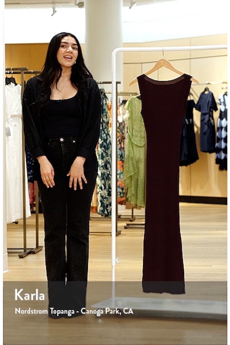 Shine Scoop Back Rib Maxi Sweater Dress video