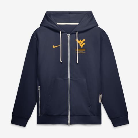 Men's Nike  Navy West Virginia Mountaineers 2026 Sideline Standard Issue Dri-FIT Full-Zip Hoodie