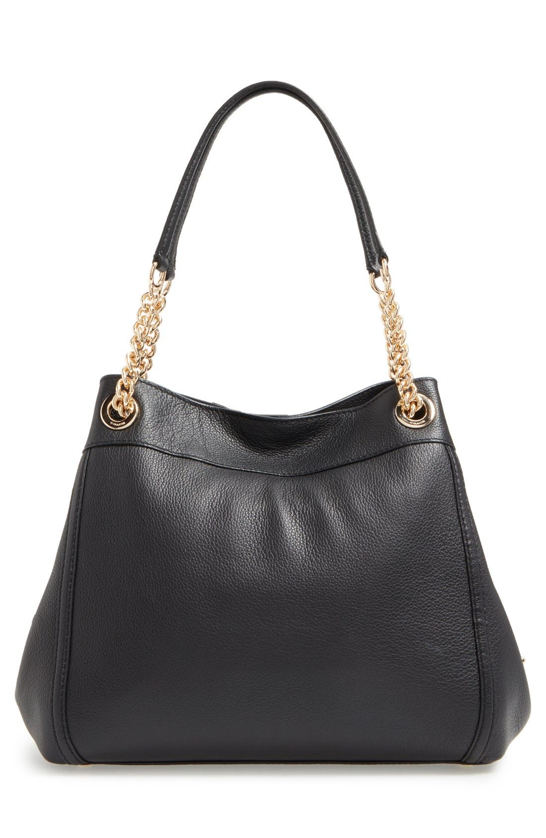 COACH 'Turnlock Edie' Pebbled Leather Shoulder Bag, Alternate, color, 
