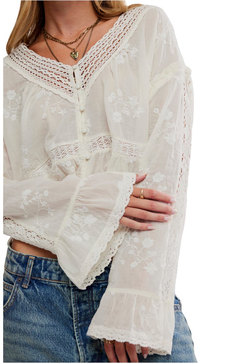 Sweet Love Crop Shirt, Alternate, color, EGRET