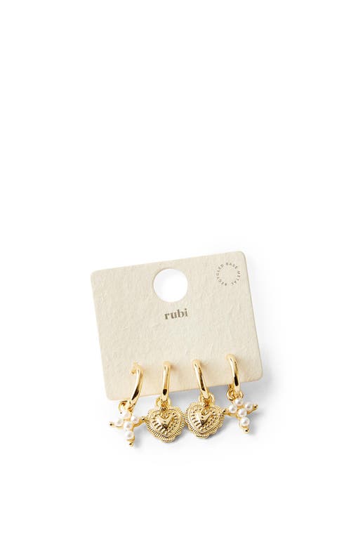 Rubi Shoes 2pk Mid Earring In Up Boho Heart Cross
