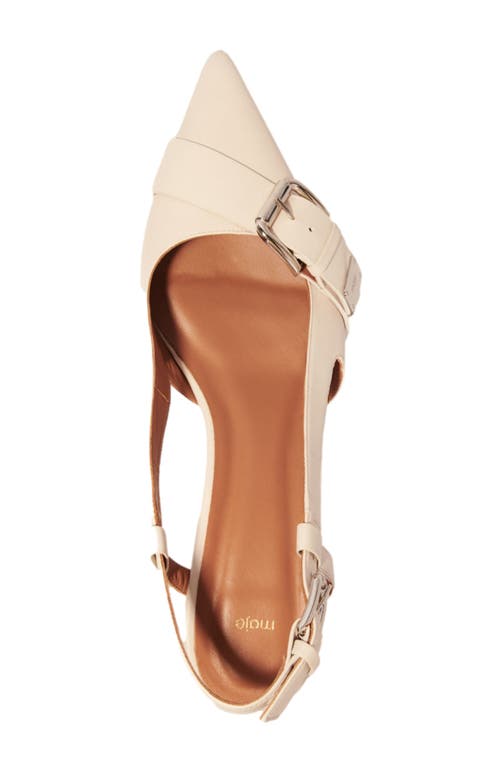 Maje Double Buckle Slingback Pump In White