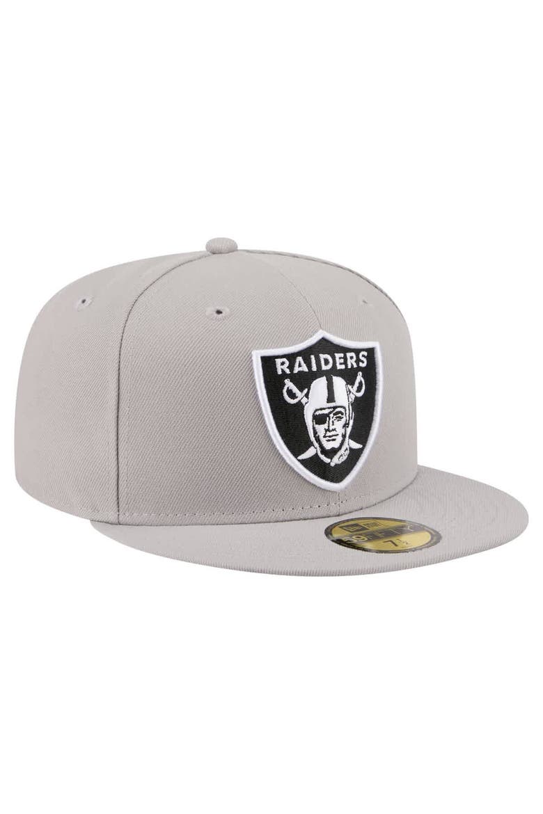Men's New Era Gray Las Vegas Raiders 59FIFTY Fitted Hat, Alternate, color, Gray