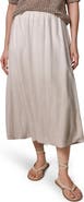 Donna Karan New York Dip Dye Bubble Hem Linen Blend Midi Skirt