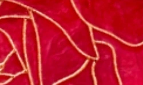 Solar Eclipse Hand Painted Rose Key Chain Bag Charm In Blue