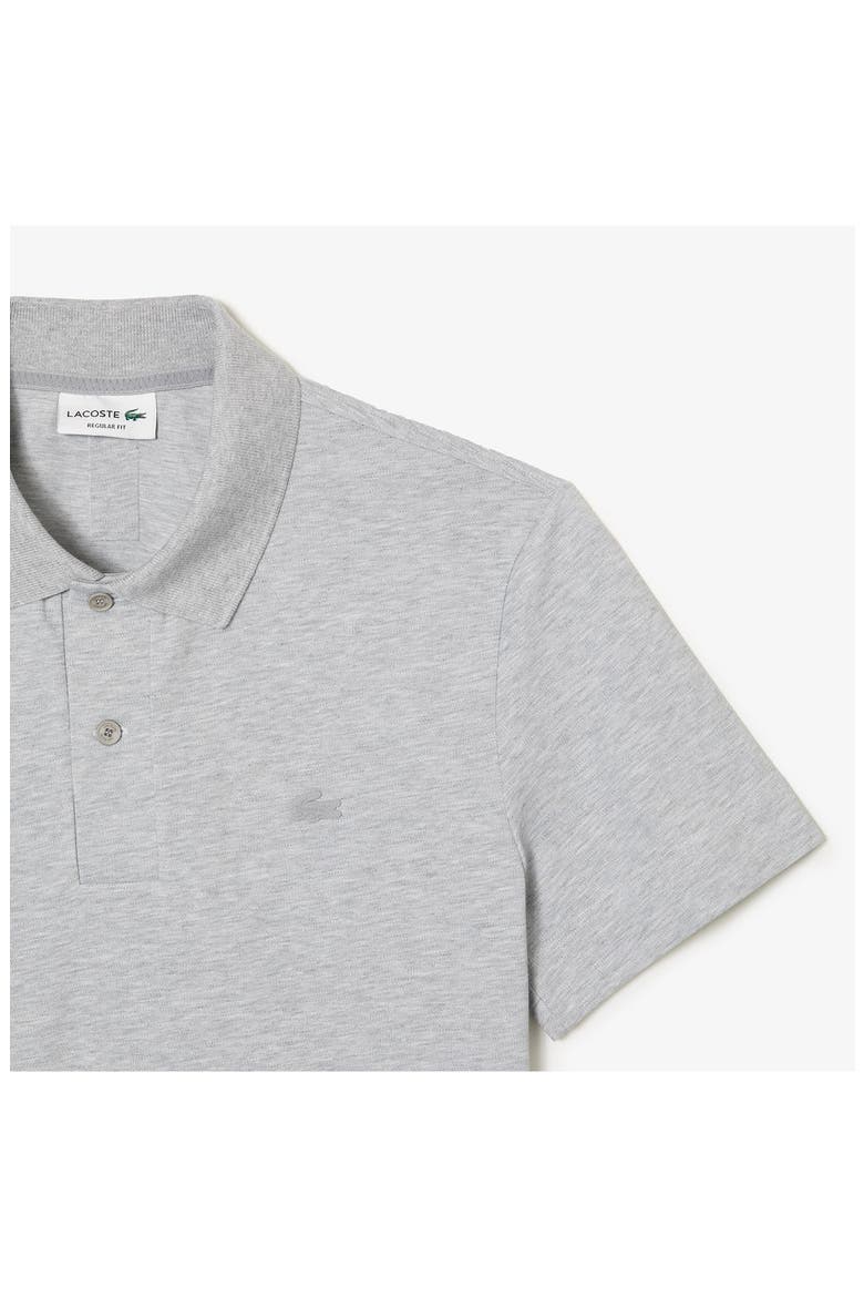 Solid Stretch Cotton Blend Polo Shirt, Alternate, color, ARGENT CHINE