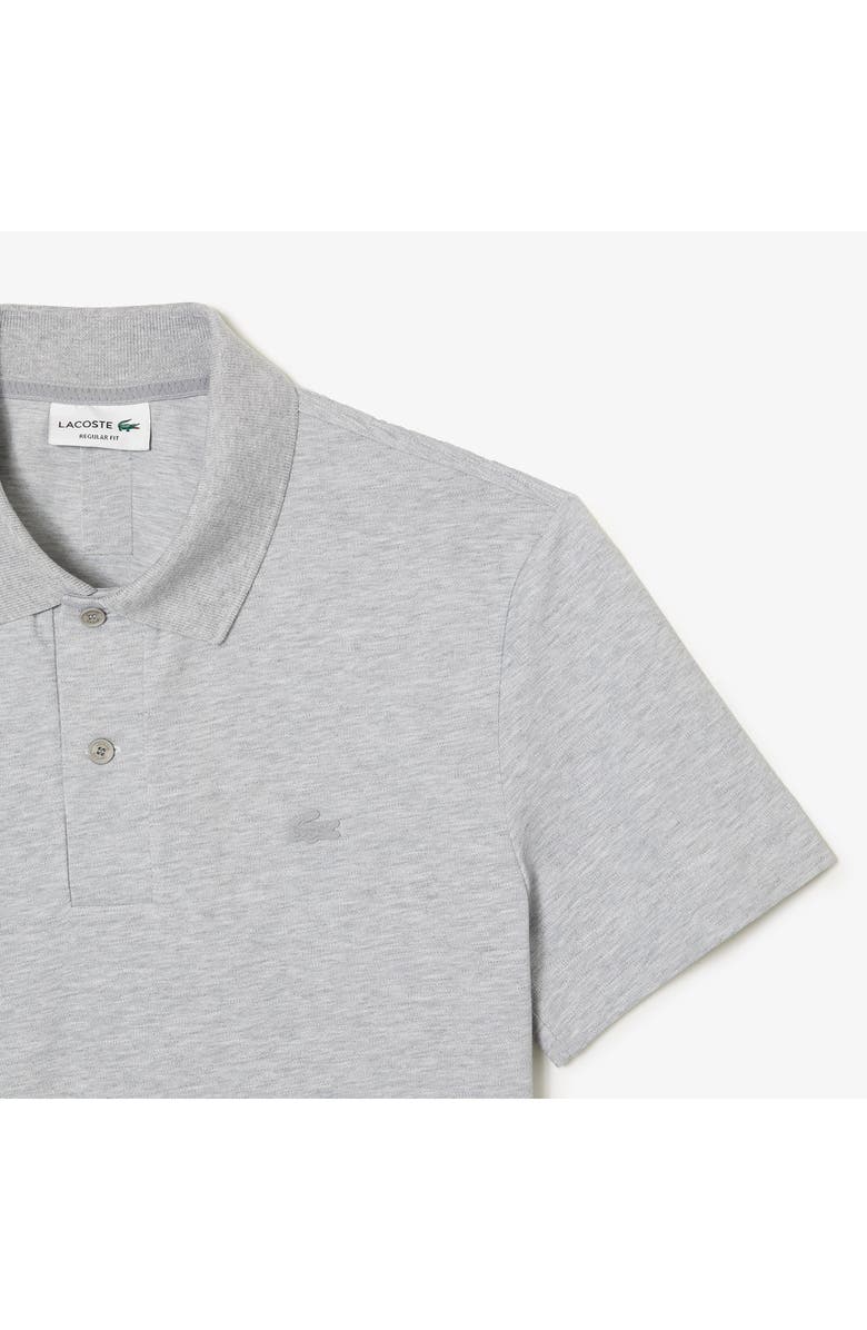 Lacoste Solid Stretch Cotton Blend Polo Shirt, Alternate, color, Argent Chine