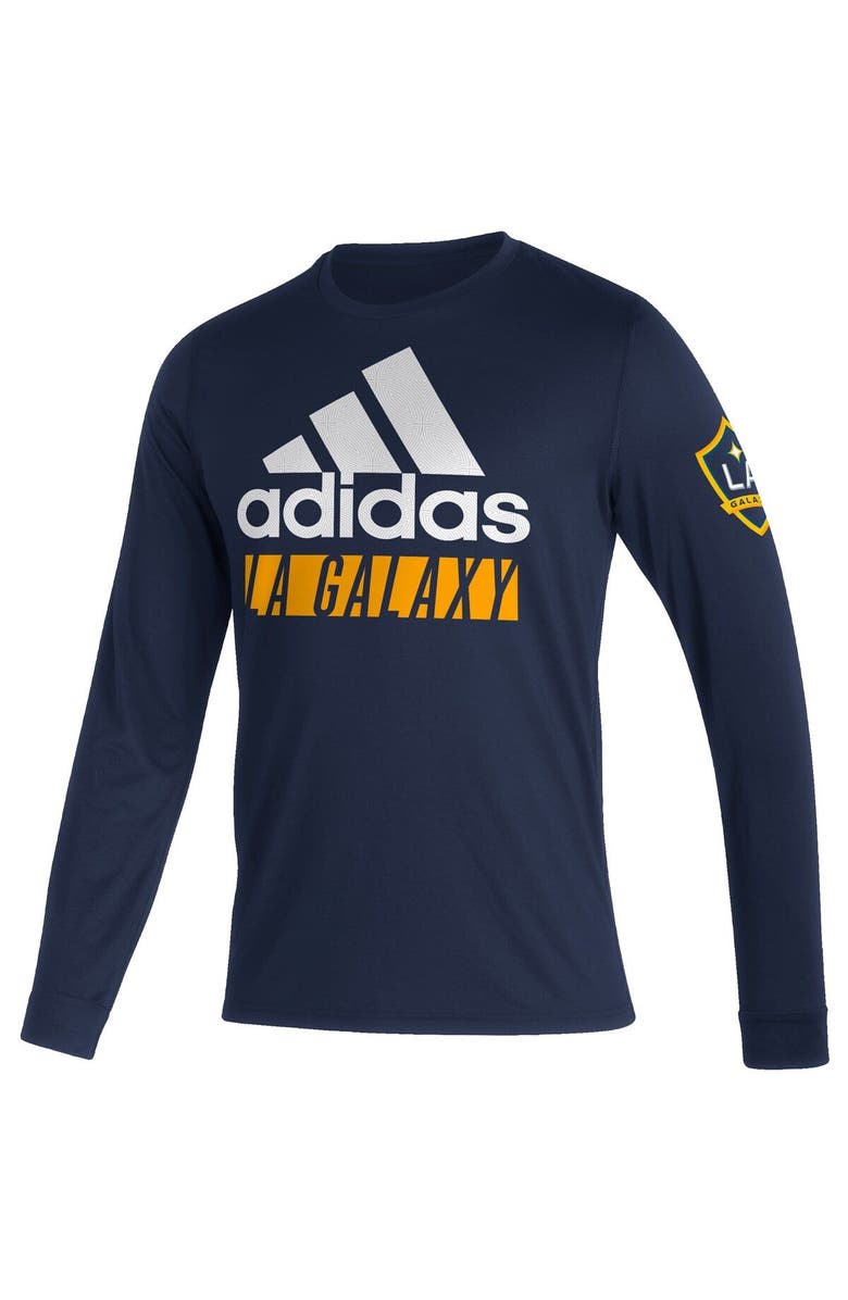 adidas Men's adidas Navy LA Galaxy Vintage AEROREADY Long Sleeve T-Shirt, Alternate, color,