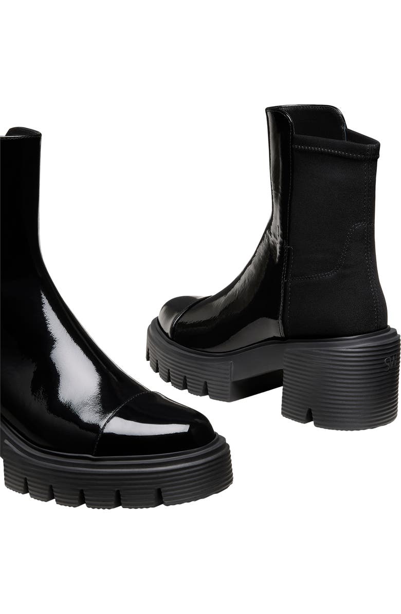Stuart Weitzman Soho Bootie, Alternate, color, Black Patent