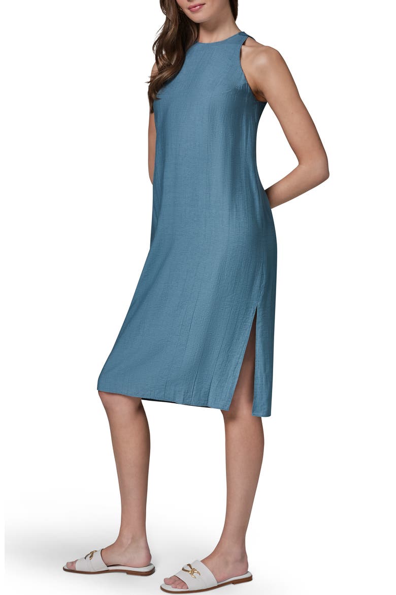Sleeveless Midi Dress, Alternate, color, WASHED INDIGO