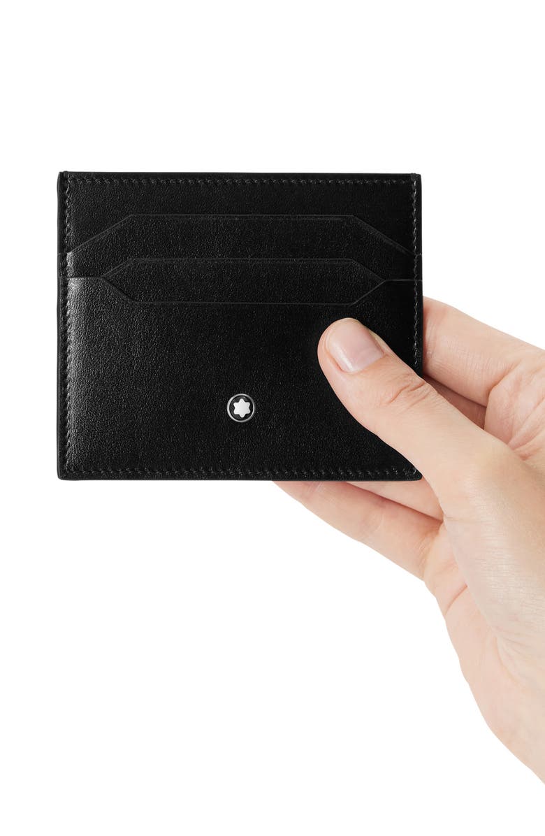 Montblanc Meisterstück Leather Card Case, Alternate, color, Black