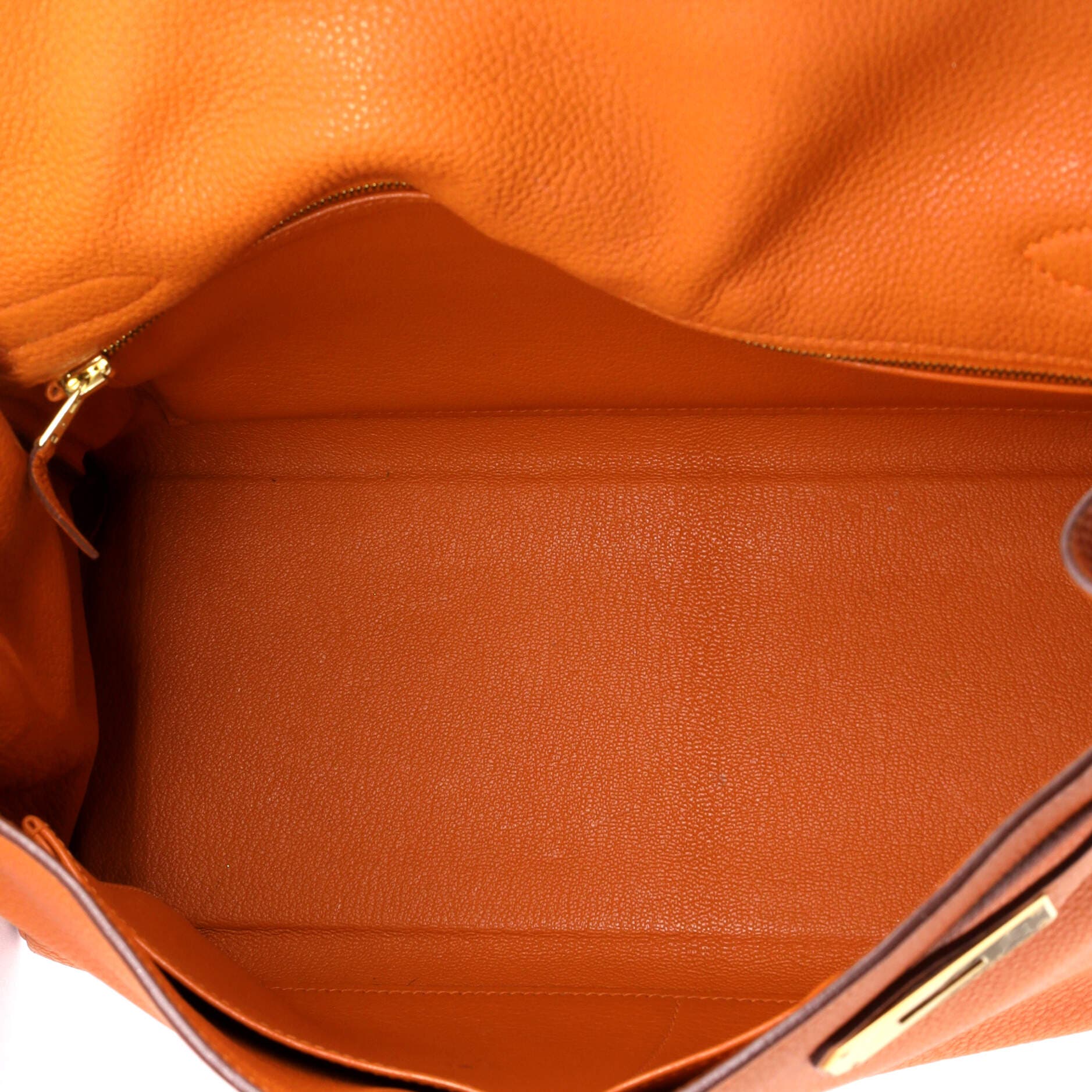 Pre-Owned Hermes Kelly Handbag Orange Togo with Gold Hardware 32, Alternate, color, Potiron