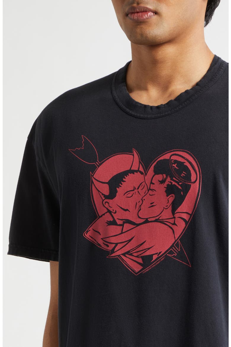 Loose Love Story Graphic T-Shirt, Alternate, color, LOVE STORY PRINT