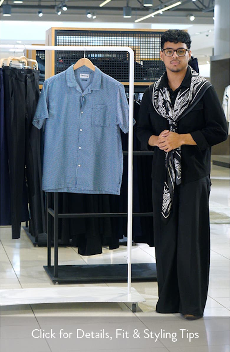 Rudbek Geo Jacquard Cotton Camp Shirt, sales video thumbnail