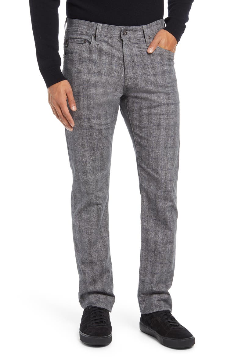 Everett Slim Fit Straight Leg Print Pants, Main, color, PADLOCK FLORENCE FOG