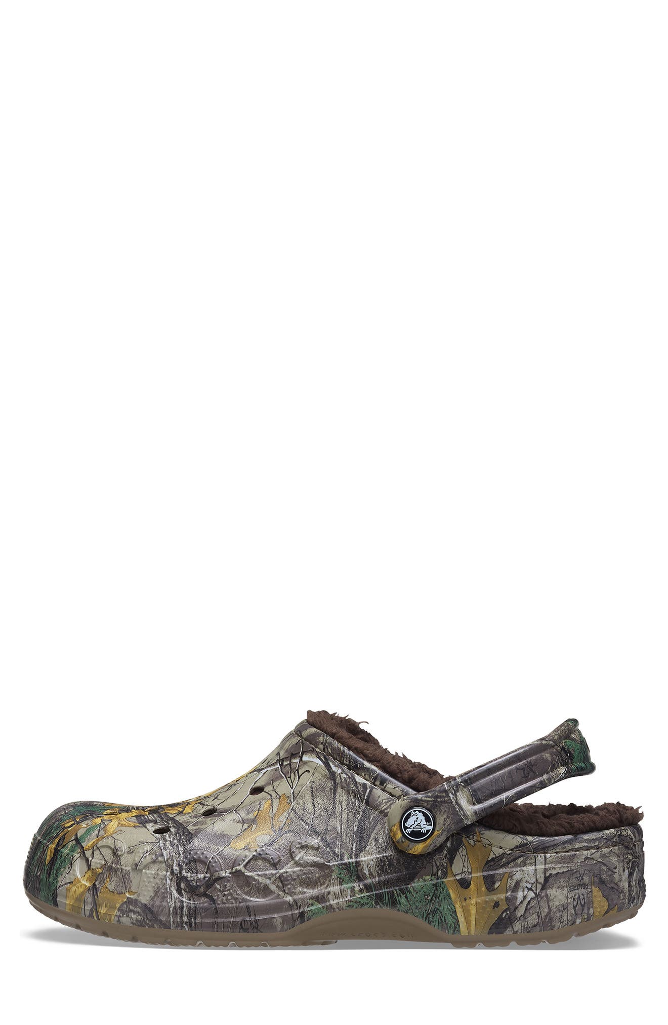 Baya Camo Faux Fur Lined Clog, Alternate, color, KHAKI/ESPRESSO