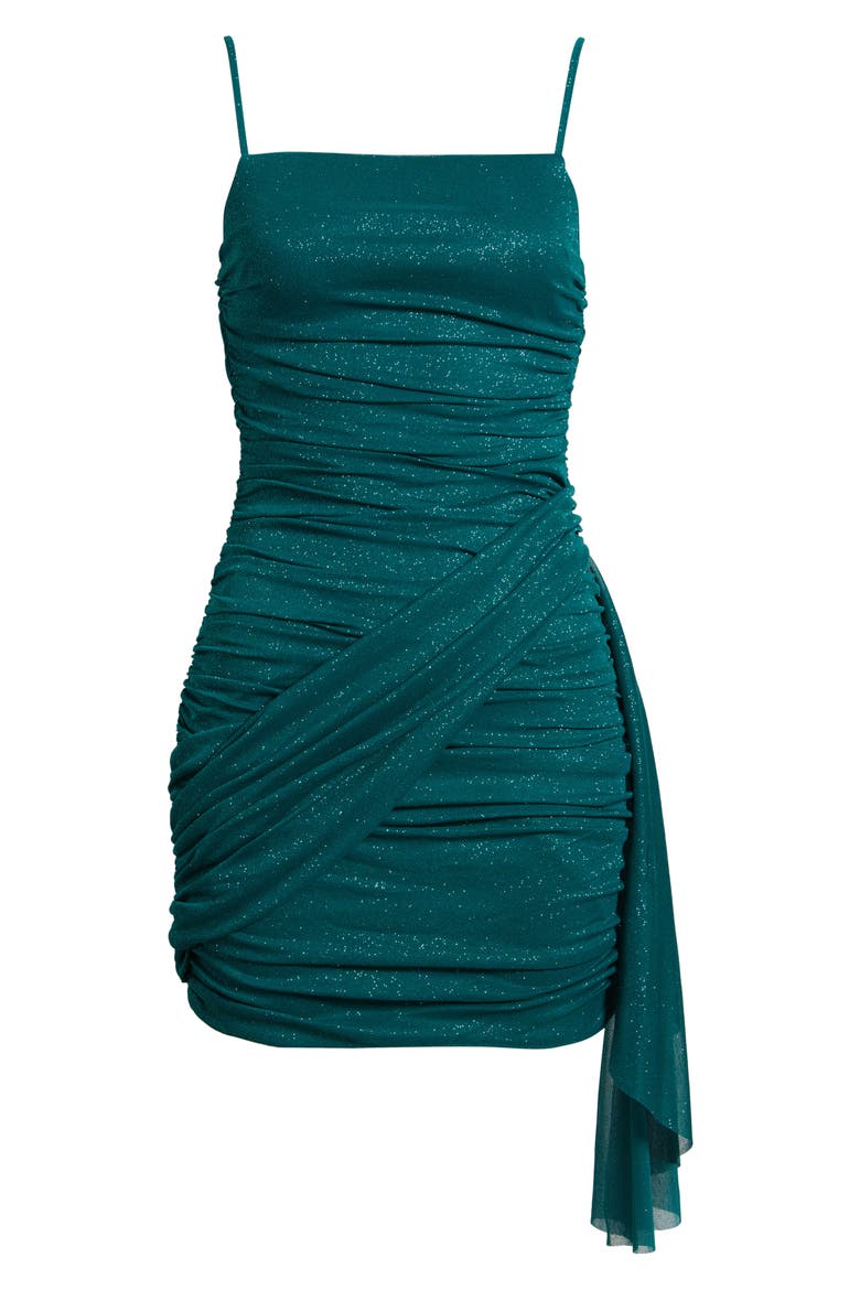 Metallic Sash Detail Minidress, Alternate, color, HUNTER