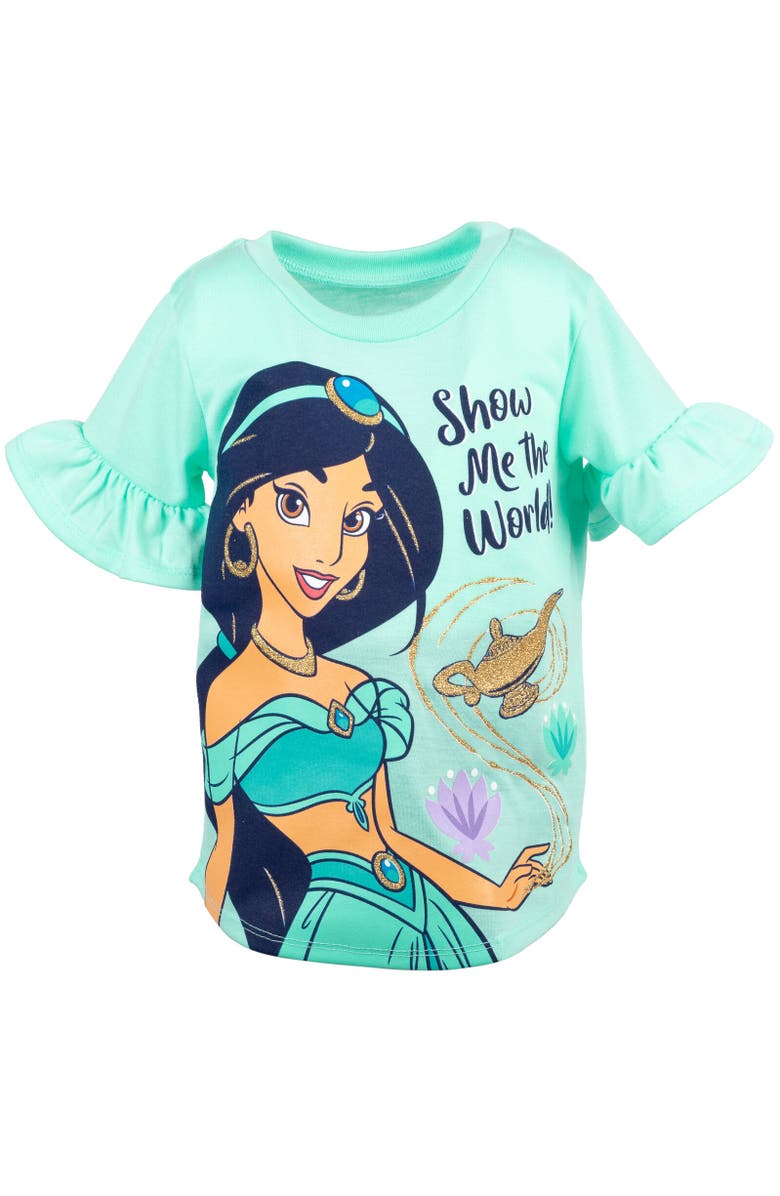 Disney T-Shirt & Leggings Set, Alternate, color, Princess Jasmine Green Green