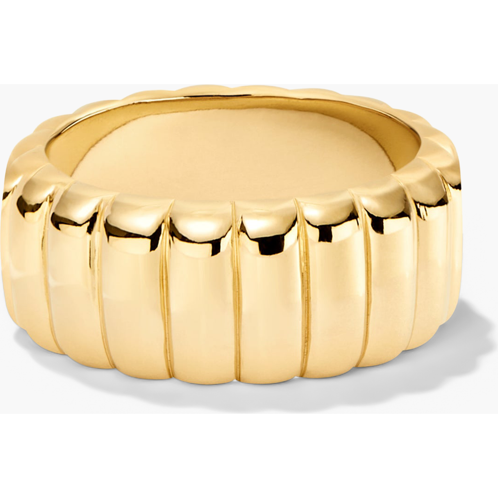 Mejuri Bold Futed Ring In Brown