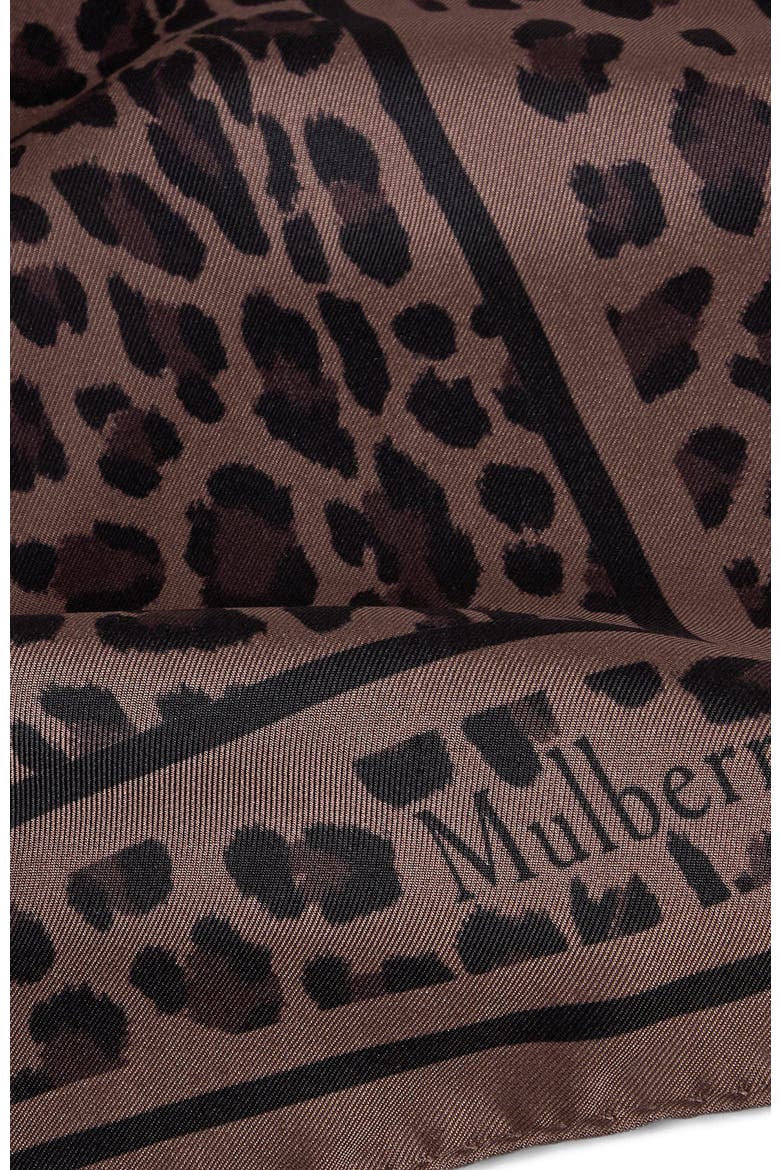 Square Scarf - Leopard, Alternate, color, Ebony