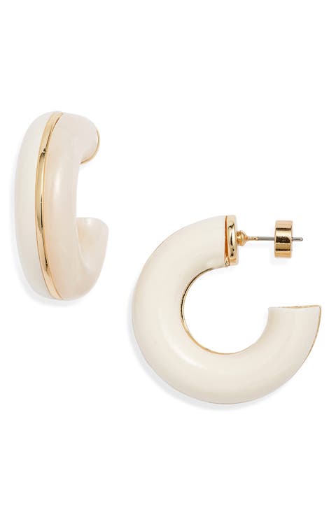 Chunky Resin Split Hoop Earrings