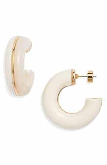 Nordstrom Chunky Resin Split Hoop Earrings