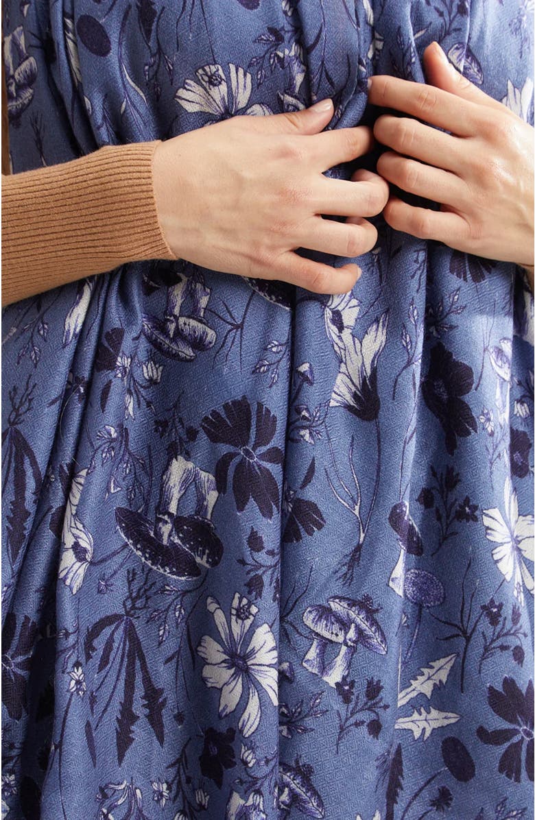 Lily and Lionel London Sorella Floral Printed Scarf, Alternate, color, Blue