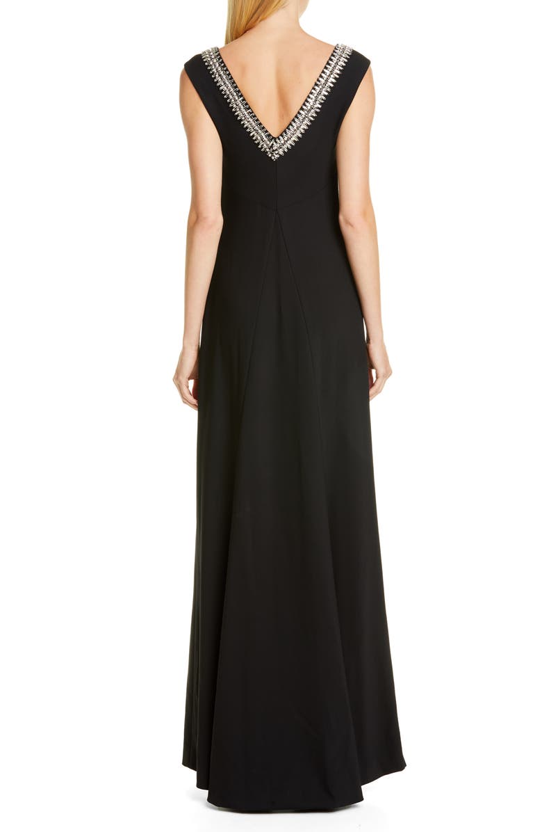 Carolina Herrera Embellished Bateau Neck Gown, Alternate, color,