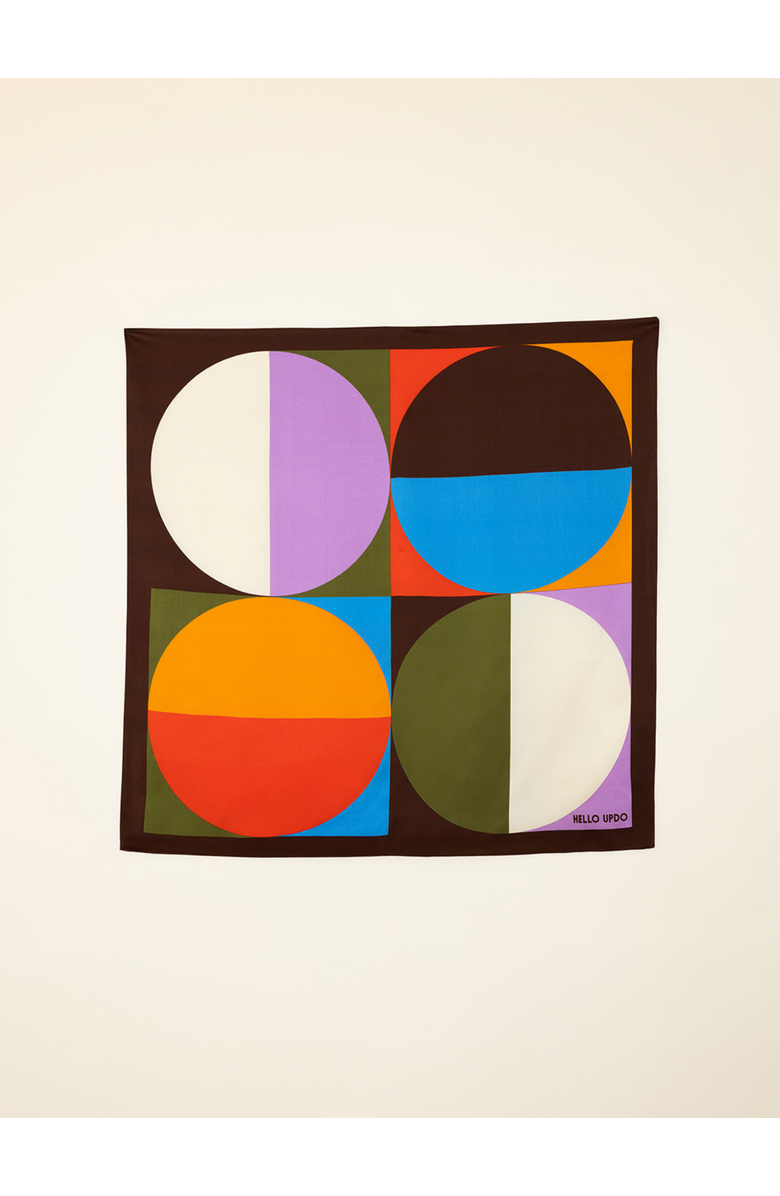 Hello Updo 100% Silk Headscarf, Alternate, color, Multicolored