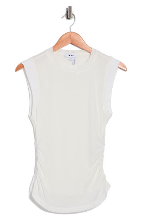 Sleeveless Ruched Knit Top