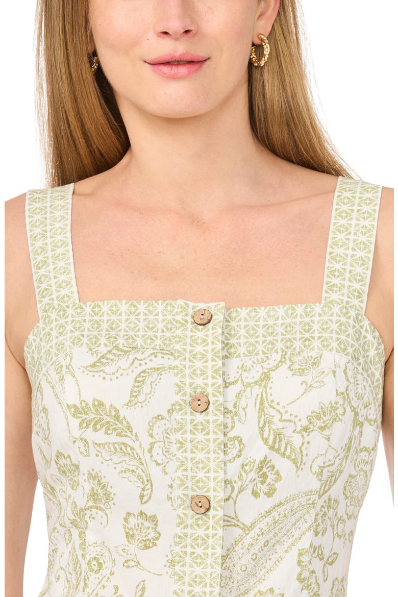 Button-Down Tank, Alternate, color, SAGE