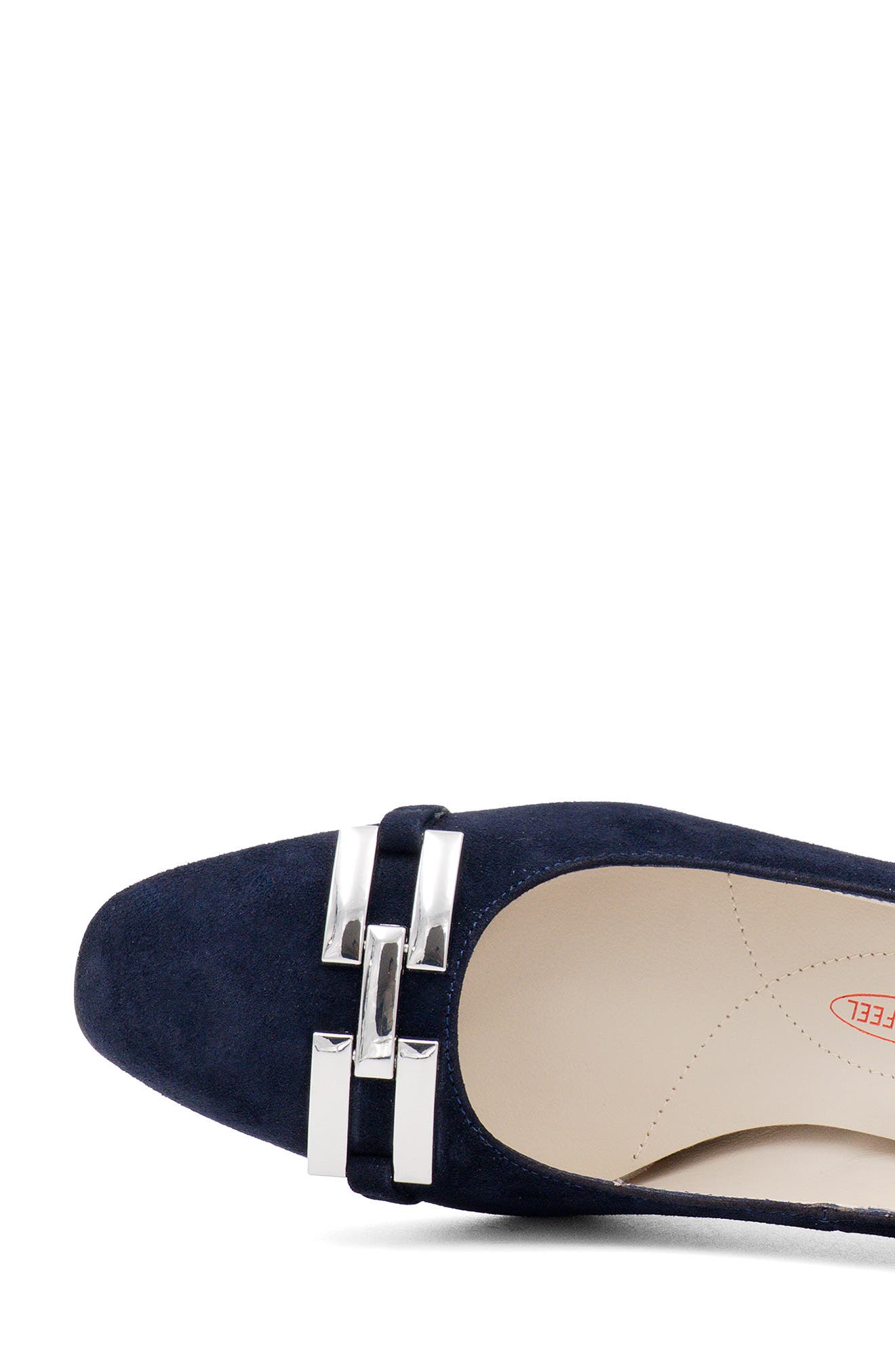 Fante Chain Detail Pump, Alternate, color, NAVY CASHMERE SILVER