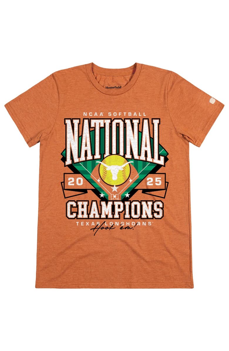 HOMEFIELD Men's Homefield  Texas Orange Texas Longhorns 2025 NCAA Softball Women's College World Series Champions T-Shirt, Main, color, 
