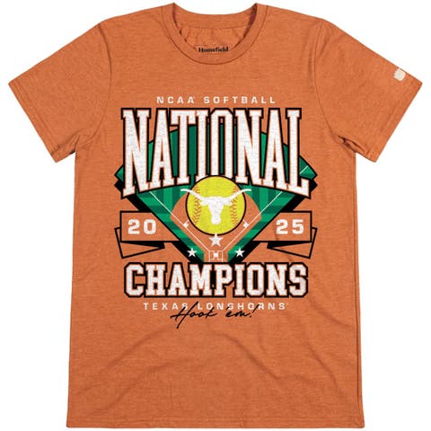 Men's Homefield  Texas Orange Texas Longhorns 2025 NCAA Softball Women's College World Series Champions T-Shirt