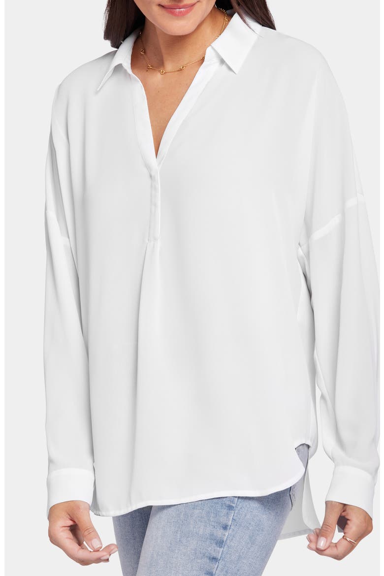 Becky Recycled Polyester Georgette Blouse, Alternate, color, OPTIC WHITE