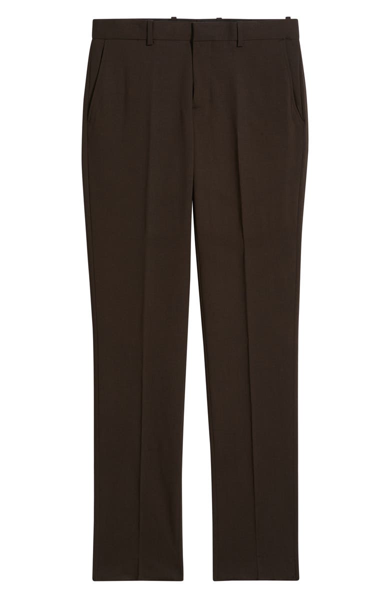Nordstrom Henrik Trim Fit Solid Stretch Wool Suit Pants, Alternate, color, Brown Torte