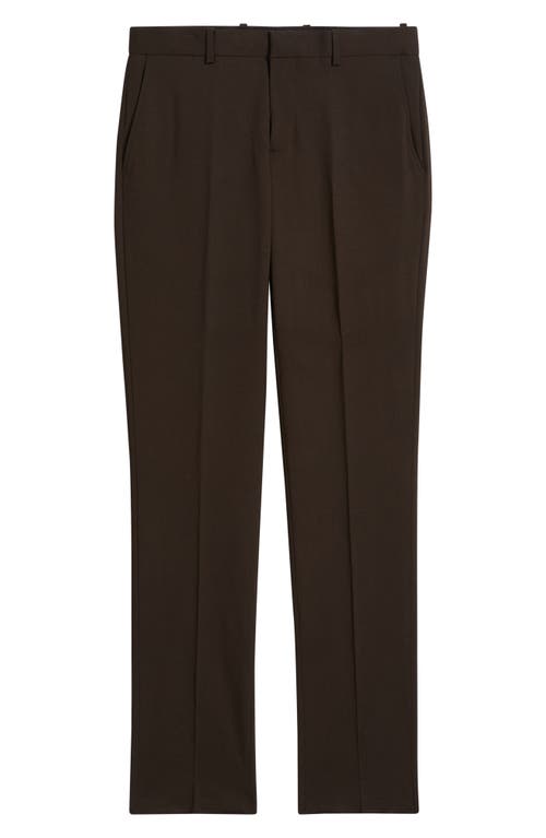Nordstrom Henrik Trim Fit Solid Stretch Wool Suit Pants In Brown