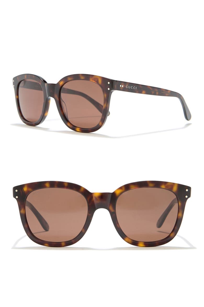 52mm Square Sunglasses, Main, color, HAVANA