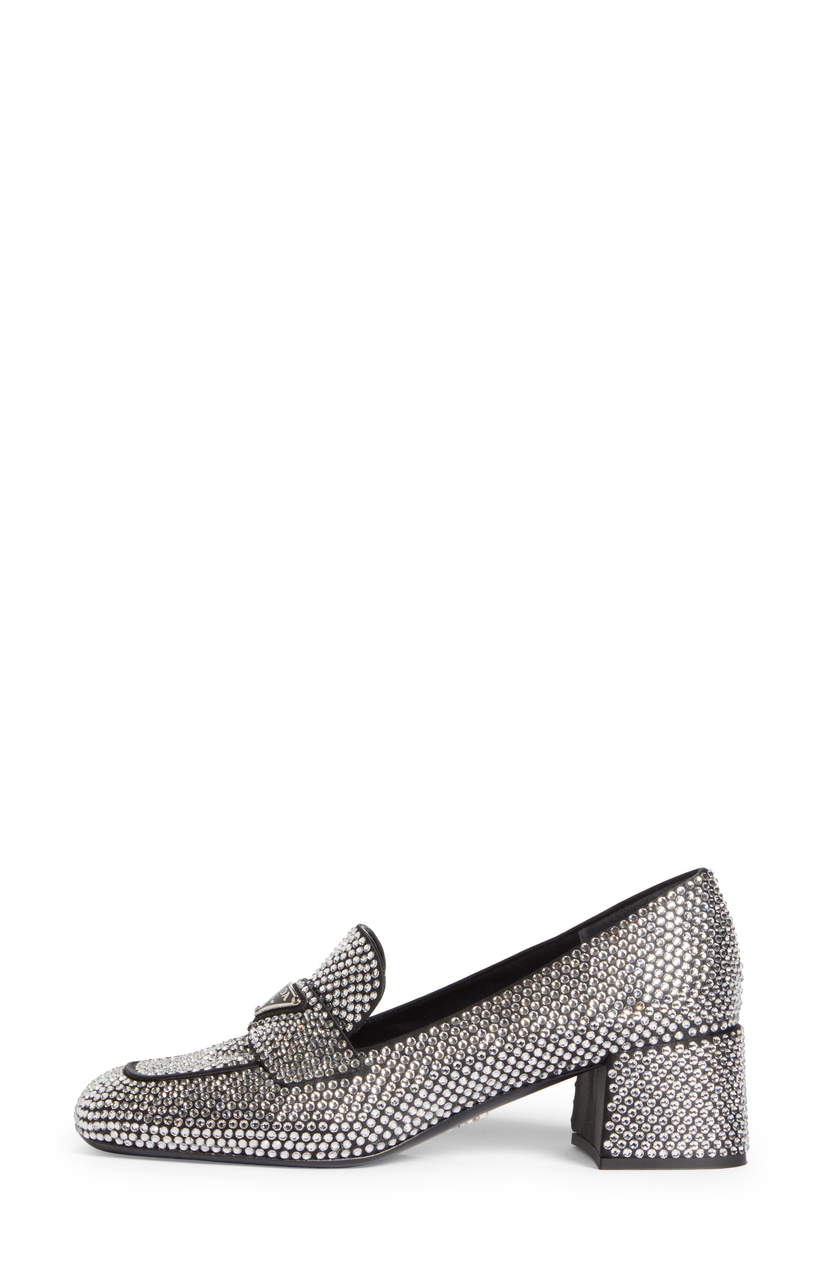 Prada Crystal Loafer, Alternate, color, 