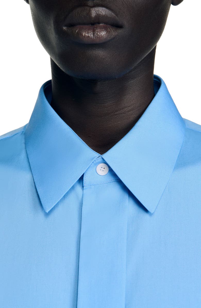 SANDRO Plain shirt, Alternate, color, Blue Office