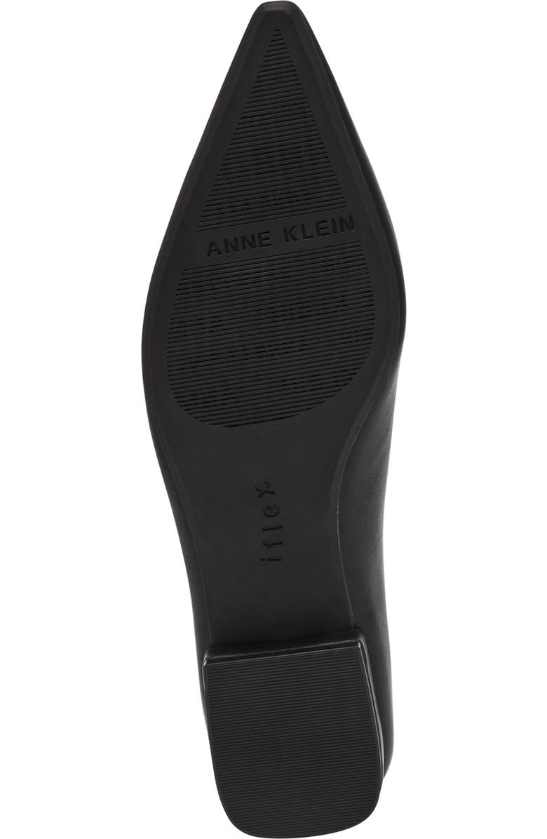 Anne Klein Crawford Pointed Toe Flat, Alternate, color, Black Smooth