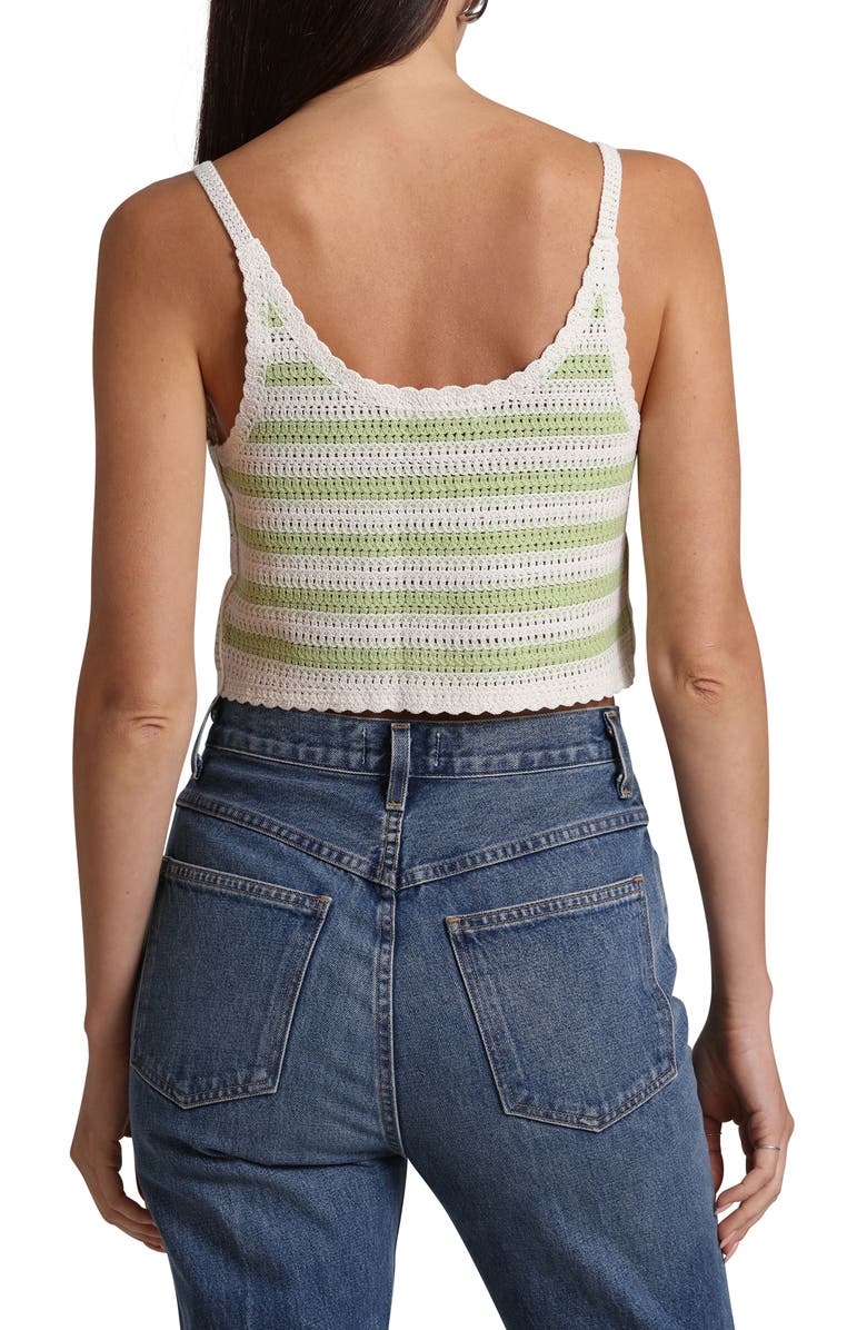 Avec Les Filles Heart Crochet Crop Tank, Alternate, color, 