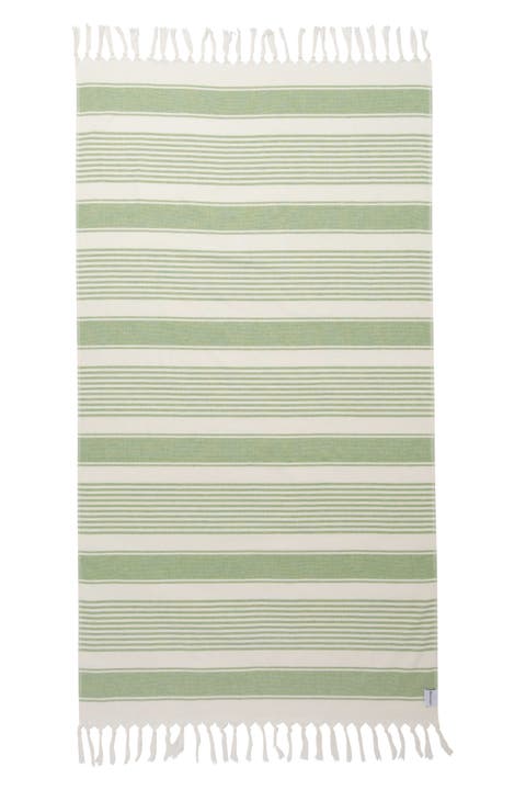 Sauna Stripe Organic Terry Cloth Lined Turkish Towel