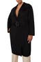 Drape Neck Belted Wool & Cashmere Coat
