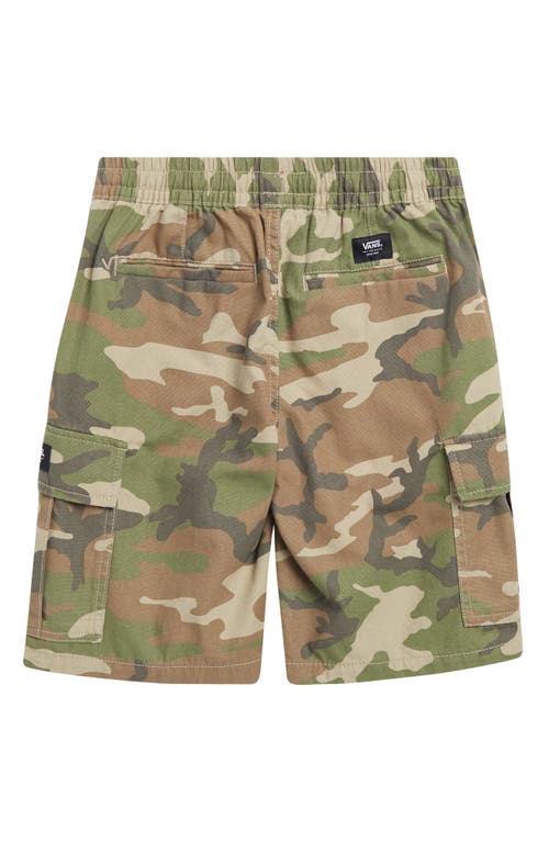 Vans Kids' Range Camo Print Cotton Cargo Shorts In Vintage Camo