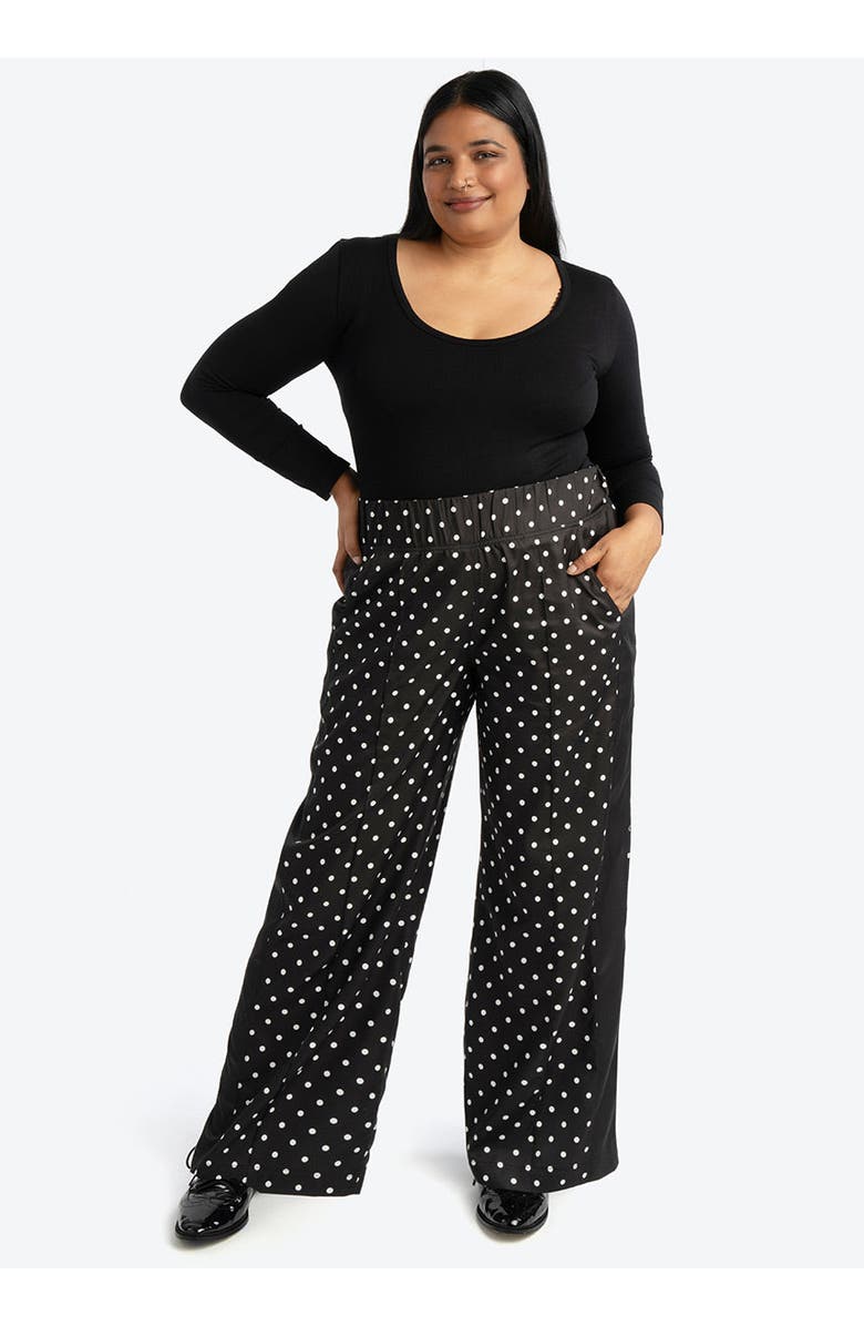 SEE ROSE GO Wide Leg Timeless Dot Pant Plus Size, Alternate, color, Timeless Dot