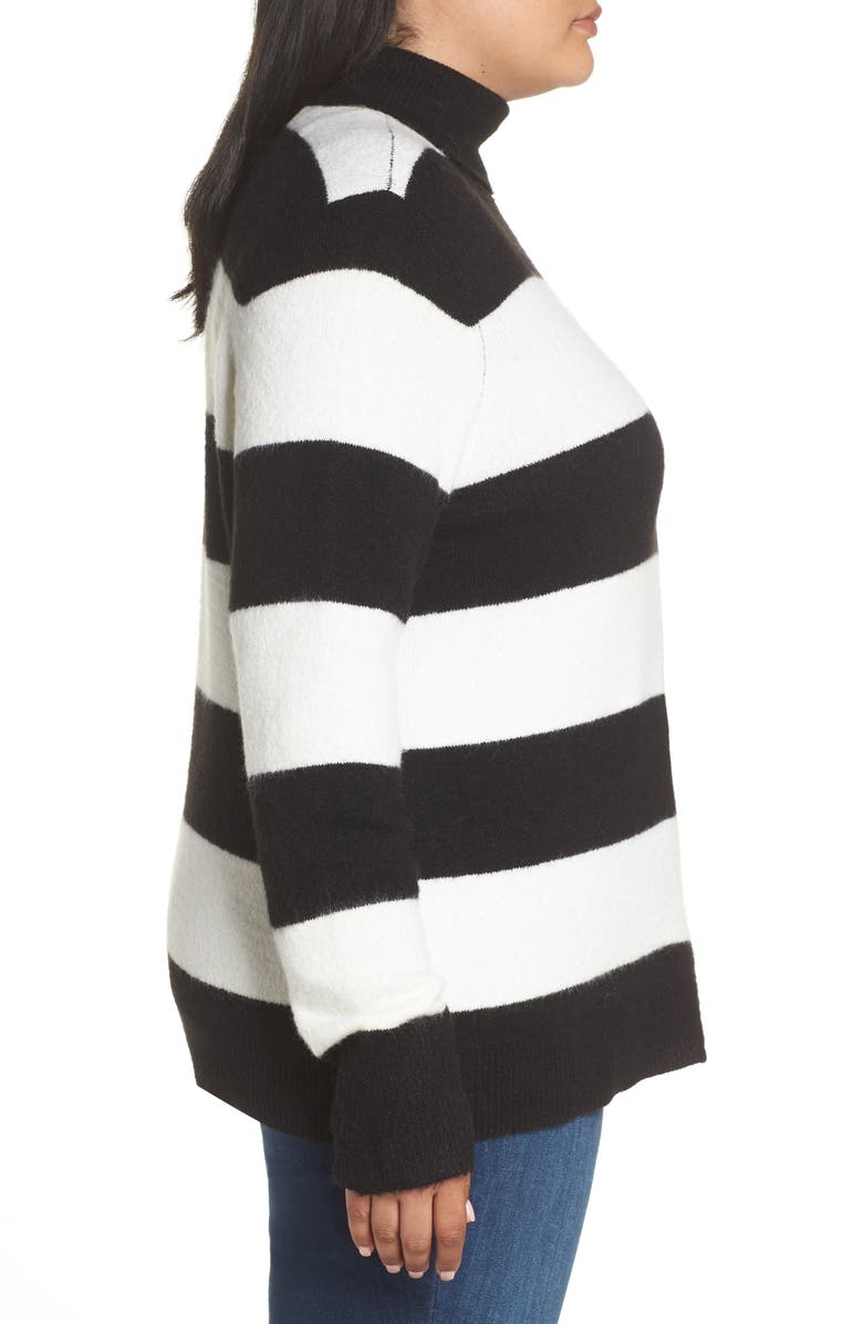Halogen<sup>®</sup> x Atlantic-Pacific Stripe Turtleneck Sweater, Alternate, color, 