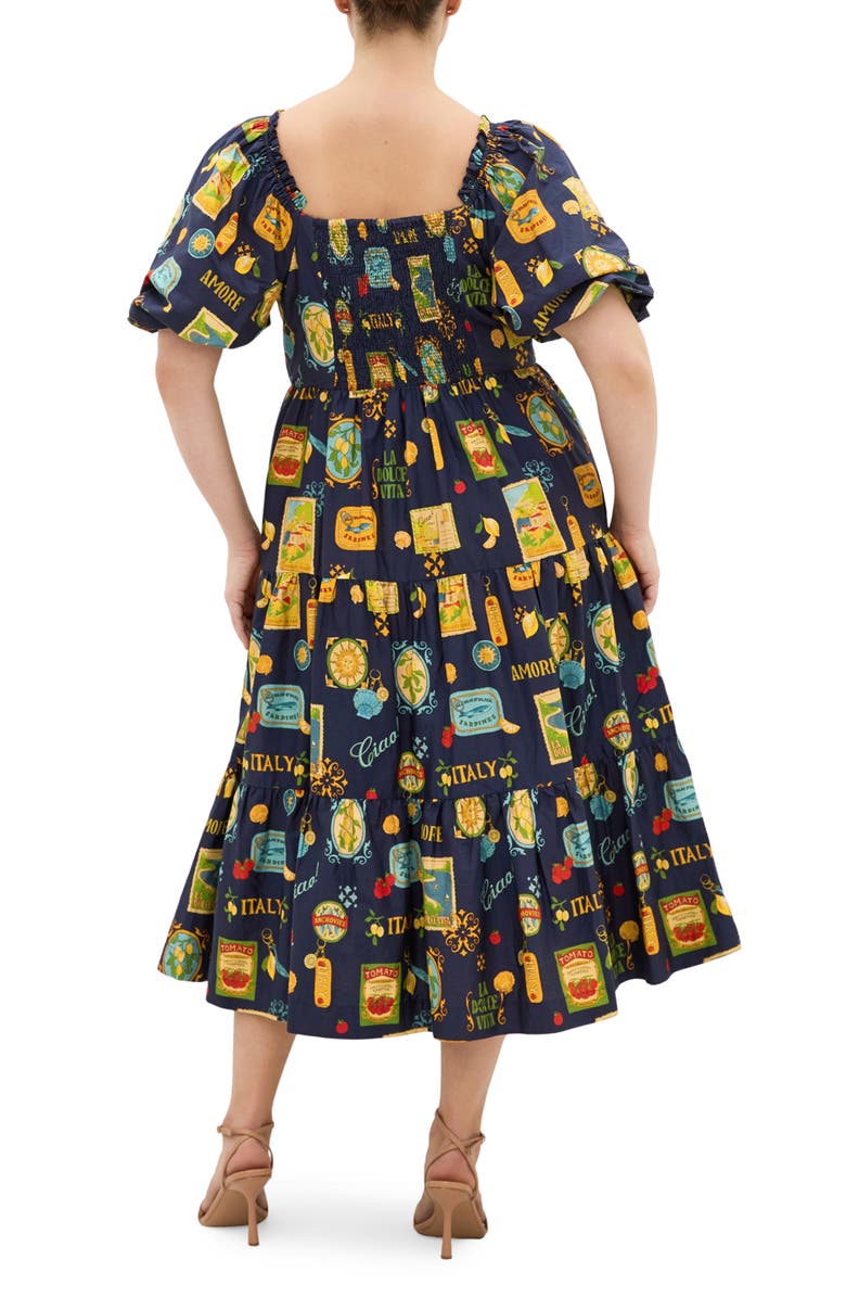 City Chic Fantasy Print Flared Midi Dress, Alternate, color, 