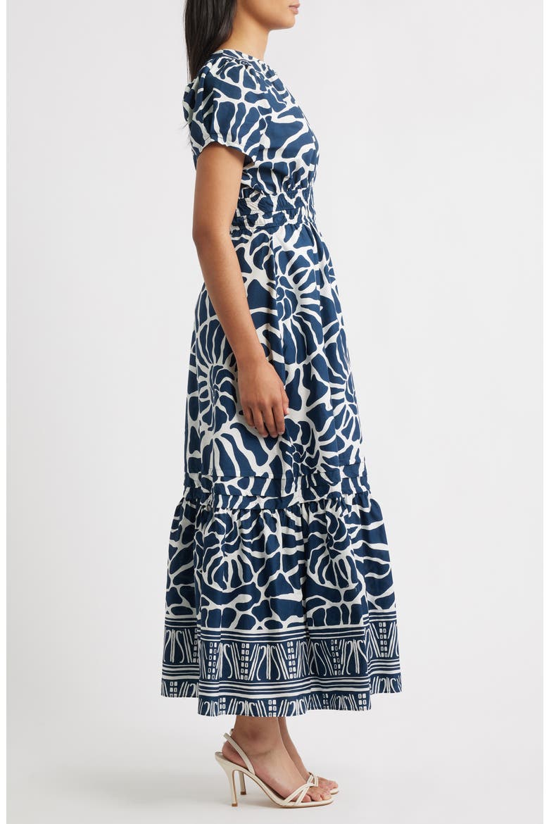 Allover Print A-Line Dress, Alternate, color, DELFT